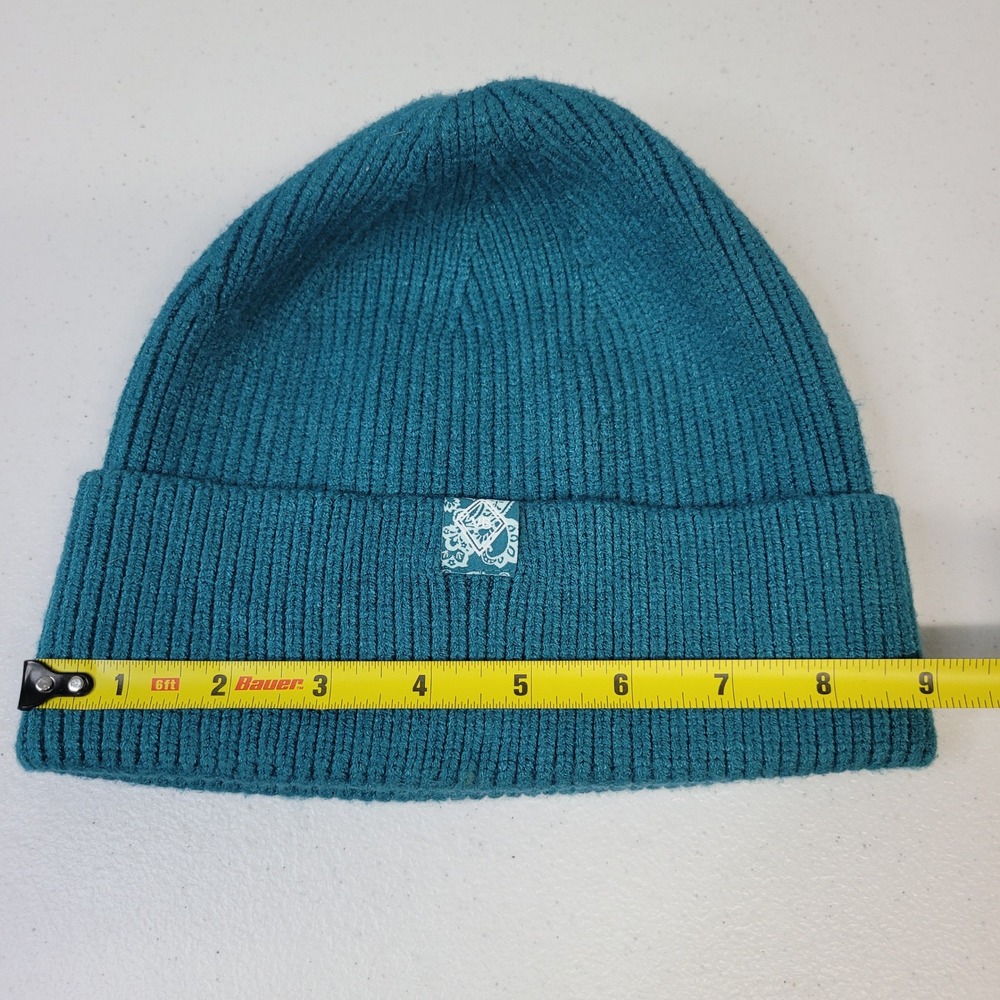 Vera Bradley Womens Ribbed Beanie Teal Blue Knit Soft Winter Hat RN 156007 - Picture 7 of 8